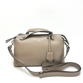 FENDI 8BL146 By the Way Bag, 2-Way Shoulder/Handbag, Leather, Women's, Greige/Beige