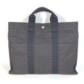 HERMES Air Line MM Tote Bag/Handbag, Canvas, Women's, Gray