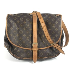 LOUIS VUITTON M40662 Monogram Saumur GM Shoulder Bag with Flap, Canvas, Brown, for Men and Women