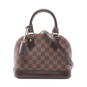 Louis Vuitton Alma BB Handbag, Leather Damier Leather, Women's, Brown, N41221