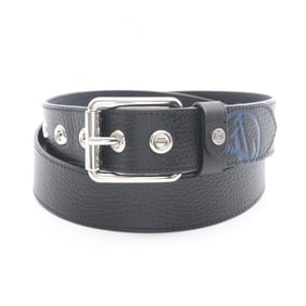 Louis Vuitton Santur Voyageur Belt, Leather, Taurillon Men's, Black/Navy, M0044