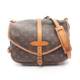 Louis Vuitton Saumur 30 Shoulder Bag, Coated Canvas and Leather, Monogram, Women's, Brown, M42256