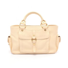 Celine Boogie Bag Macadam Tote Bag, Leather, Women's, Beige