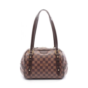 Louis Vuitton Rivington PM Shoulder Bag, Coated Canvas, Leather, Damier, Women's, Brown, N41157