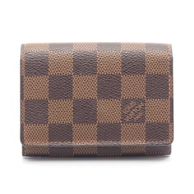 Louis Vuitton Envelope Carte de Visite Business Card Holder, Coated Canvas with Damier Leather,