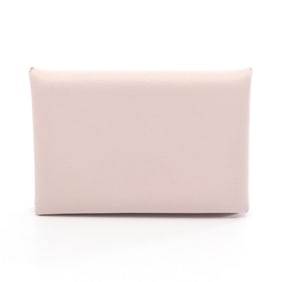 Hermes Hermès Calvi wallet, coin purse, leather, Evercolor, women's, pink