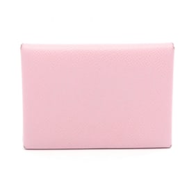 Hermes Hermès Calvi Duo Mauve Sylvestre Wallet with Coin Purse, Epsom Leather, Women's, Pink