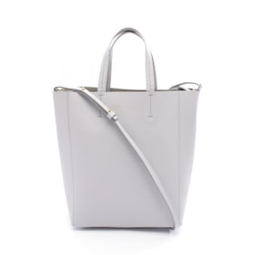 Celine Vertical Small Cabas Tote Bag, Leather, Women's, Gray, 176183