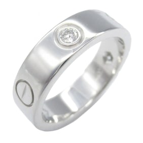 Cartier Love Ring 3PD, 18K White Gold with Diamonds, Silver, Women's, B4032500