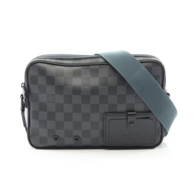 Louis Vuitton Alpha Messenger Damier Graphite Shoulder Bag, Coated Canvas and Leather, Men's, Black,
