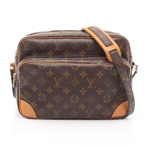 Louis Vuitton Nile Monogram Shoulder Bag, Coated Canvas and Leather, Women's, Brown, M45244