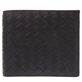 Like new Bottega Veneta Intrecciato leather black bifold wallet, model 0973
