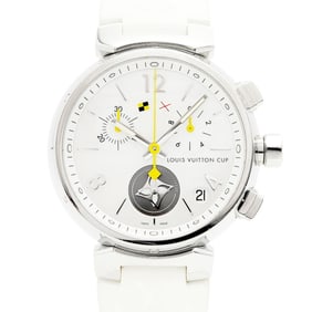 Louis Vuitton Tambour Q11BA White Dial Men's Watch