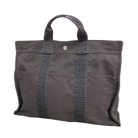 Hermes Air Line MM Canvas Tote Bag, Black, Women's, P1999409