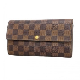 Louis Vuitton Damier Portefeuille Sarah Long Wallet N61734 Ebene Women's P1998788