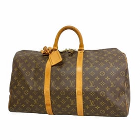 Louis Vuitton Monogram Keepall 50 Boston Bag M41426 Brown Men's/Women's P1981160