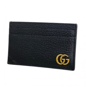 Gucci GG Marmont Business Card Case 657588, Black Leather, Men's
