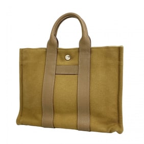 Hermes Hermès Sac Arne PM Canvas Handbag Brown Women's