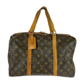 LOUIS VUITTON Monogram Sax Spool 35 Brown Leather with Gold Hardware, M41626, Women's Handbag/Boston