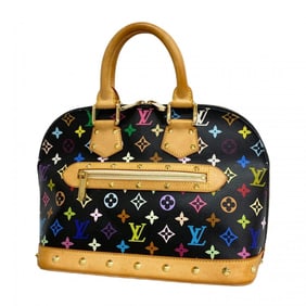 Louis Vuitton Monogram Multicolore Alma Handbag M92646 Noir Women's