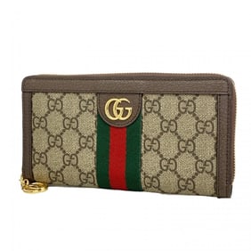 Gucci GG Supreme Sherry Line Marmont Long Wallet 523154 Brown Women's