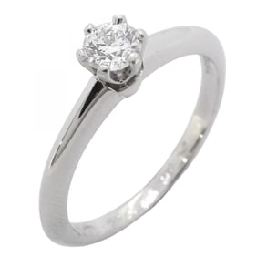 Tiffany Solitaire Ring, 1PD, Pt950 Platinum, 0.20ct Diamond, Size 7.5, Women's