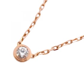 Cartier Amour Necklace, Small, 1PD, 18KPG Pink Gold with Diamonds, Women's