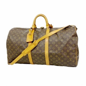 Louis Vuitton Monogram Keepall Bandouliere 55 Boston Bag M41414 Brown Men's/Women's P1962740