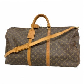 Louis Vuitton Monogram Keepall Bandouliere 60 Boston Bag M41412 Brown Men's/Women's P1955481