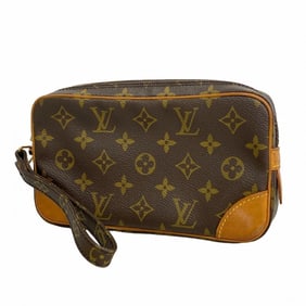 Louis Vuitton Monogram Marly Dragonne PM Clutch Bag M51827 Brown Men's P1955297