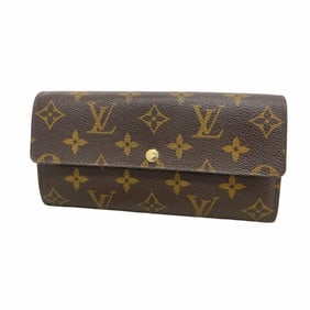 Louis Vuitton Monogram Portefeuille Sarah Leopard Long Wallet M60104 Blue Infini Women's
