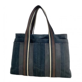 Hermes Hermès Troca Horizontal MM Tote Bag, Canvas, Black, Women's