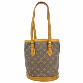Louis Vuitton Monogram Bucket PM Tote Bag M42238 Brown Women's