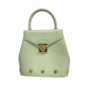Salvatore Ferragamo light green leather handbag for women