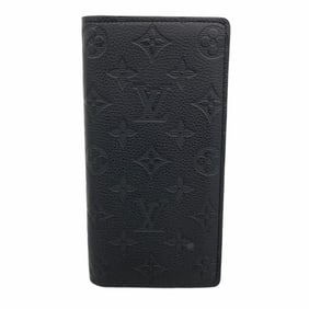 Louis Vuitton Monogram Shadow Portefeuille Brazza Long Wallet M62900 Black Men's
