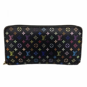 Louis Vuitton Monogram Multicolore Zippy Wallet M60244 Noir Vistach Women's Long