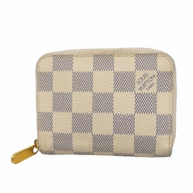 Louis Vuitton Damier Azur Zippy Coin Purse N63069 White Women's