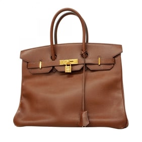 Hermes Hermès Birkin 35 Ardennes Maroon Handbag, C Stamp, Women's