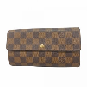 Louis Vuitton Damier Portefeuille Sarah Long Wallet N61726 Ebene Women's
