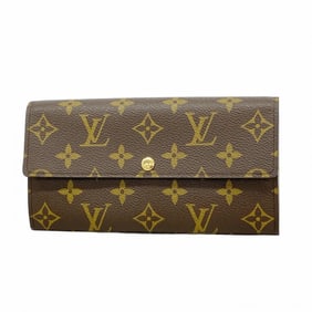Louis Vuitton Monogram Fleuri Portefeuille Sarah M60234 Long Wallet, Brown, Vert, Women's
