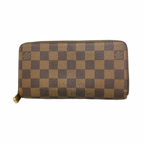 Louis Vuitton Damier Zippy Wallet N60015 Ebene Women's Long