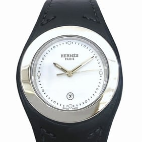 Hermès Arne Watch, Stainless Steel, Genuine Leather, Quartz Movement, White Dial, HA1.410