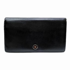 CHANEL Coco Mark Leather Long Wallet A20904
