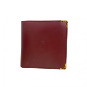 Cartier Must Leather Wallet Bordeaux Men's