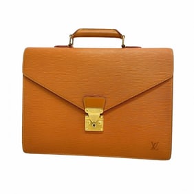 Louis Vuitton Epi Leather Handbag, Serviette Conseiller M54428, Zipangu Gold, Men's