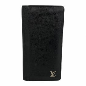 Louis Vuitton Taiga Portefeuille Brazza Long Wallet M30285 Noir Men's