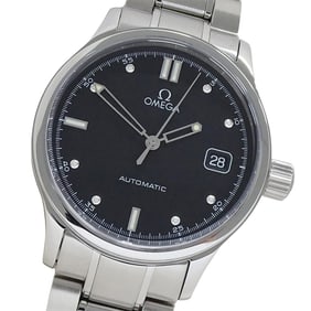 OMEGA Classic 5203.50 Men's Watch with Date Display, Automatic, Stainless Steel, Silver/Black,