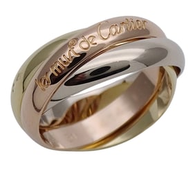 Cartier Trinity Classic Ring for Women, 750PG, 750WG, or 750YG, Pink Gold, White Yellow #51, Approx.