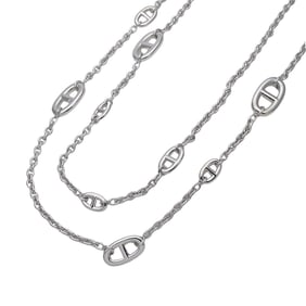 Hermes Hermès Chaine d'Ancre Farandole Necklace, Women's, SV925 Silver, Long, Polished