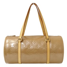 Louis Vuitton Monogram Vernis Women's Bedford Noisette Handbag M91329 Beige Cylindrical
